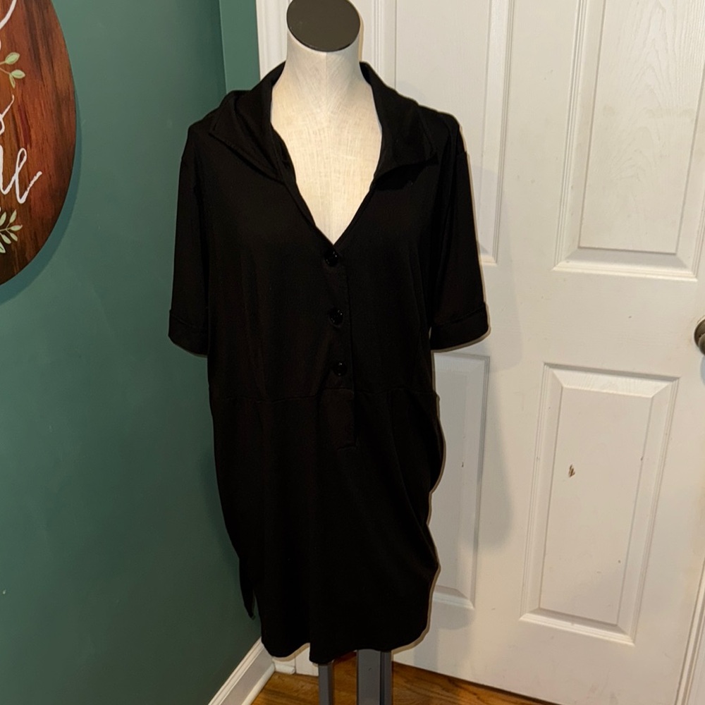 GREASE‎ Black Button-Up  3X Dress